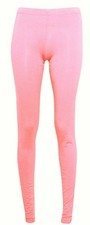 Leggings Cotton Plain Full Length Black UK Size 6 - 30 Womens Ladies Girls