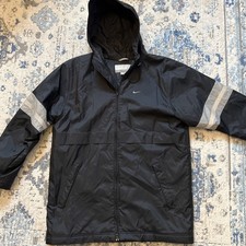 VTG Y2K 90s Nike Jacket Medium Parka Hooded Full Zip Gray Tag Track Raincoat