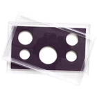 Empty Plastic Lens Purple Insert Holds 5 Coins Half Quarter Dime Nickel Cent