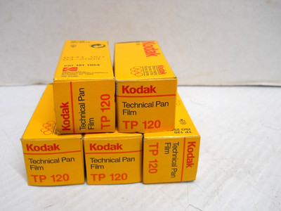Kodak Technical Pan Black & White Negative Film TP120 Expired 2001 Lot of 5