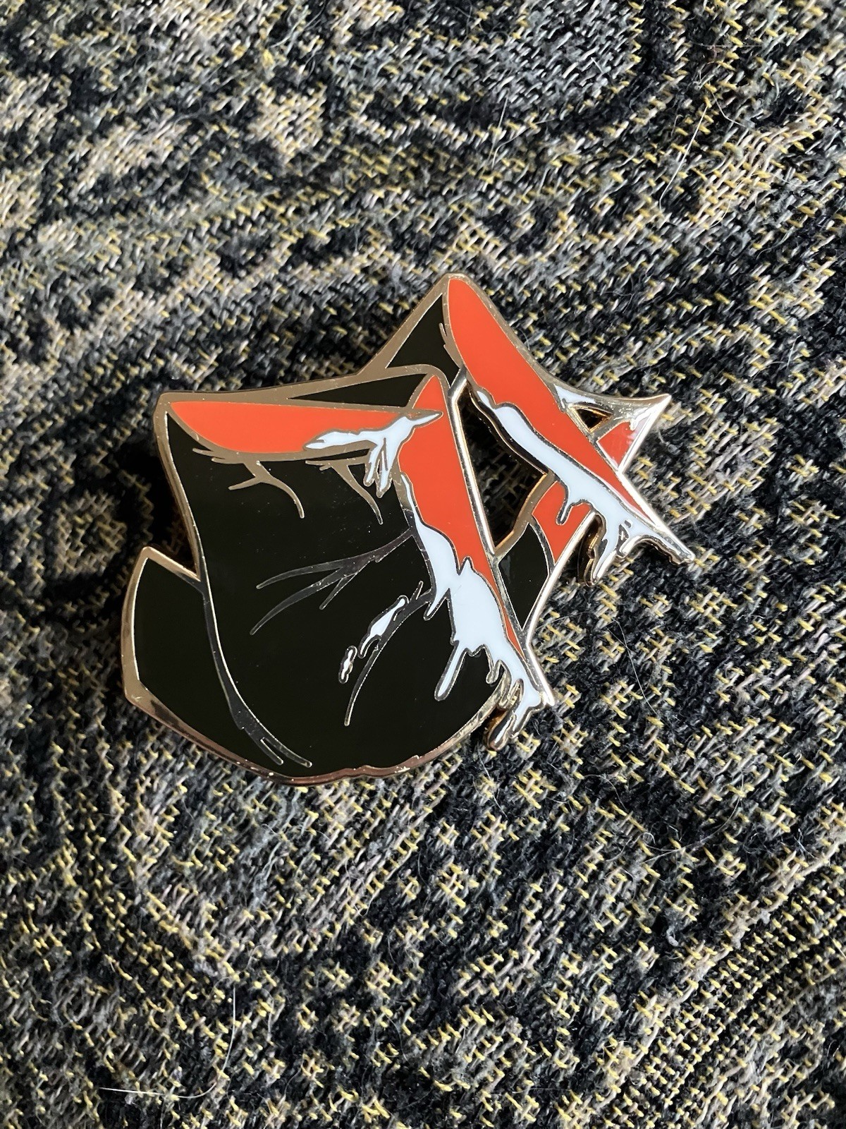 Carousel Of Cats Lewd Alastor Hand Pin, Hard Enamel, Gold Plating, Hazbin hotel 