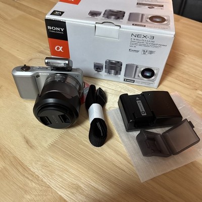 Sony NEX-3 Mirrorless Digital Camera Kit   18-55mm Lens Original Box, Working