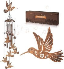 New Best Hummingbird Wind Chimes for Outside Gardening Gifts Bird Free Shipping