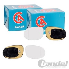 2X ALKAR SPIEGELGLAS BEHEIZBAR LINKS+RECHTS passend f&uuml;r FIAT CROMA LANCIA DELTA