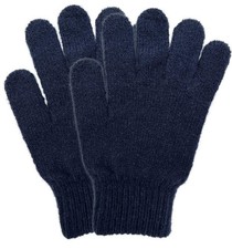 Navy Blue One Size Knit Gloves For Winter Daily Wear Sports Running