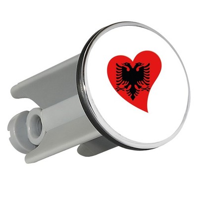 Waschbeckenstöpsel Albanien Flagge Herz Geschenkidee Albanien Geschenk Präsent M