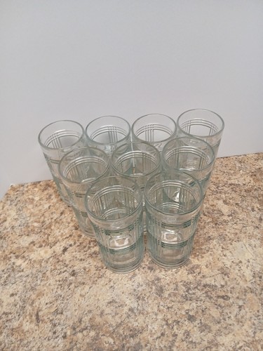 Set di 9 bicchieri decorativi vintage con gancio di ancoraggio blocco trasparente 16 oz - Foto 2 di 8