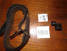 Swedish leather mauser rifle sling and steel sight hood used 6.5x55 M96 m38