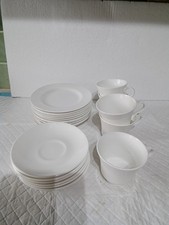 Job Lot Plain White Crockery Cups Saucers Side Plates See Description free P&P