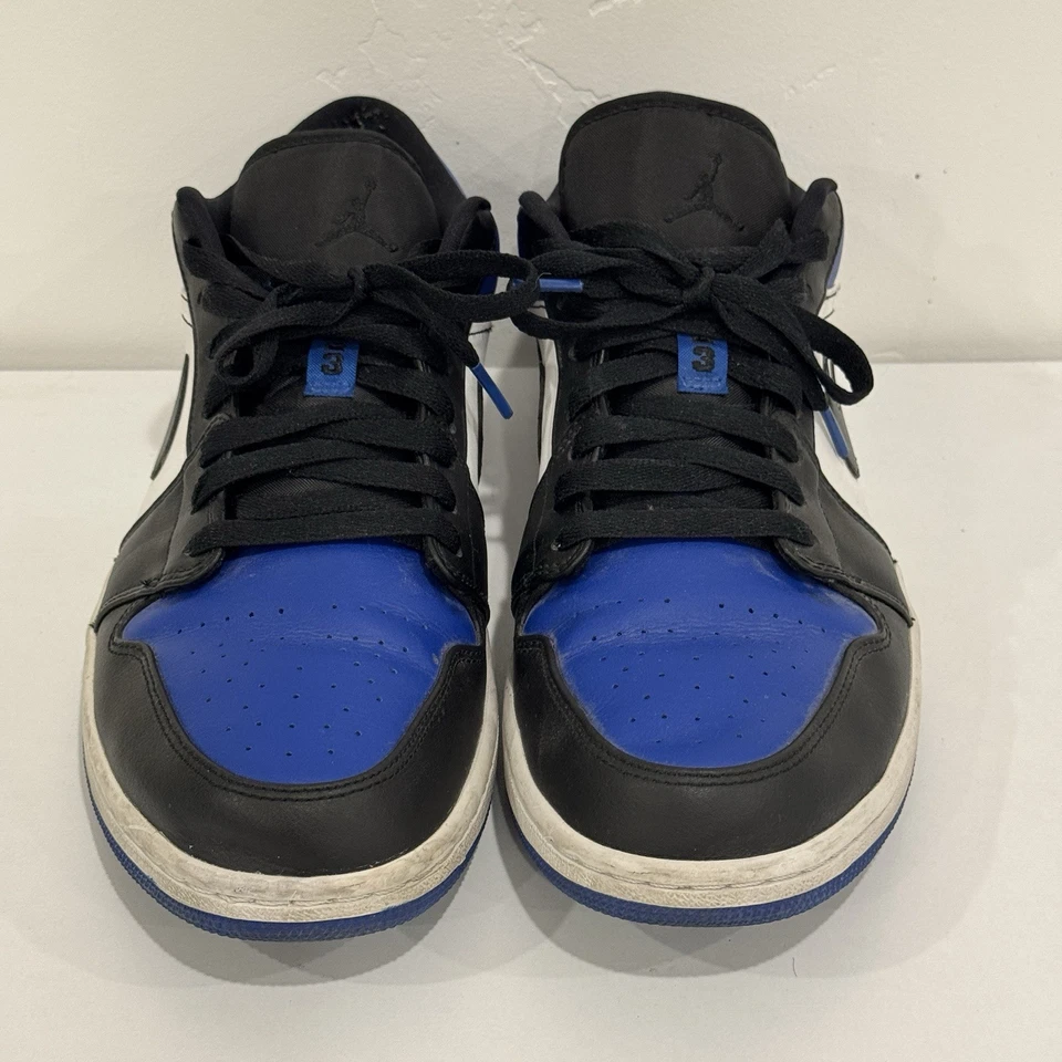 Nike Air Jordan 1 Puntera Real Baja Para Hombre Talla 11.5 Azul Negro Blanco CQ9446-400 Foto 3 de 4
