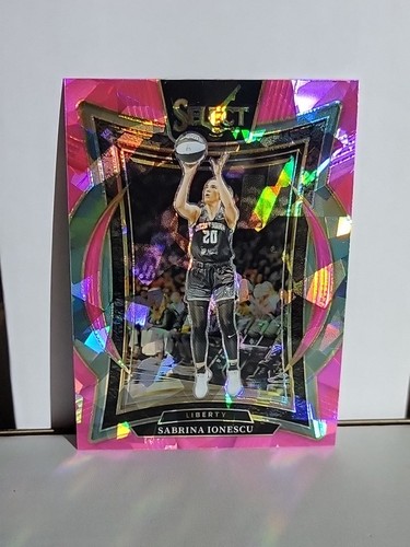 2025 Panini Select Sabrina Ionescu Concourse Pink Ice Prizm #98 New York Liberty