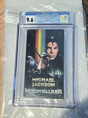 Michael Jackson Moonwalker VHS New Sealed CGC Graded 9.6 A+ Seal