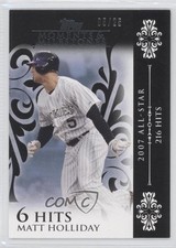 2008 Moments & Milestones Black 5/25 Matt Holliday (2007 All-Star 216 Hits) 3s3