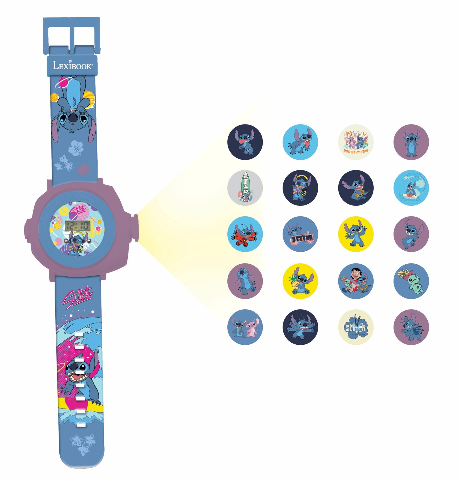 LEXIBOOK - Disney Stitch - Adjustable Projection Watch Digital Screen - 20 Image 5990₽