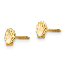 14k Madi K Shell Childrens Post Earrings GK585