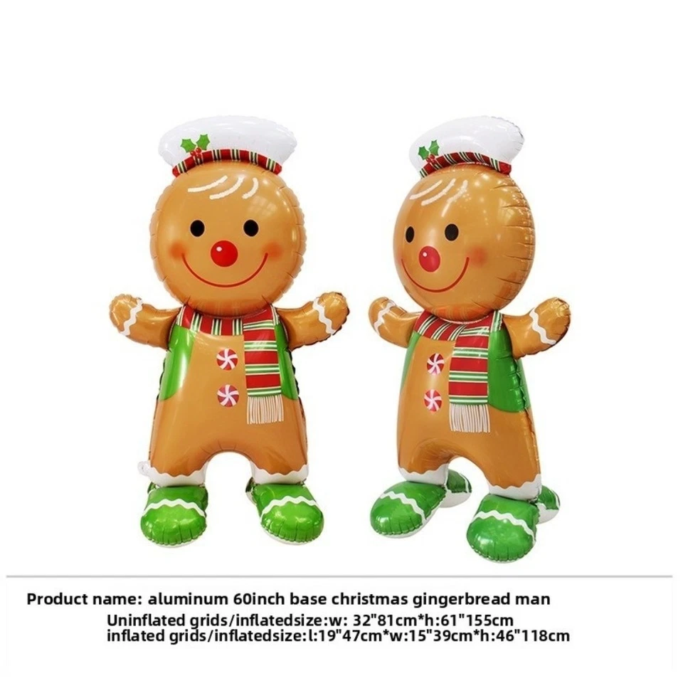 Gingerbread Man Large Standing Balloon Christmas Decoration  Party Supplies - image 4 of 4
