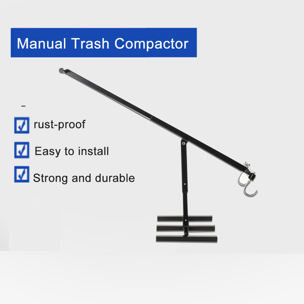 Iron Manual Trash Compactor Waste Garbage Can Compaction Tool for Wheelie Bin