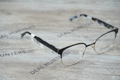 Sean John SJLO 6014 001 Shiny Black Shiny Gold Eyeglass Frames 54-21-145.  $114
