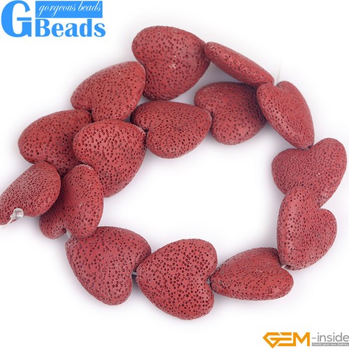 Coloridas cuentas sueltas de esponja de amor de lava volcánica para hacer joyas piedra de 15" 27 mm - Imagen 9 de 65