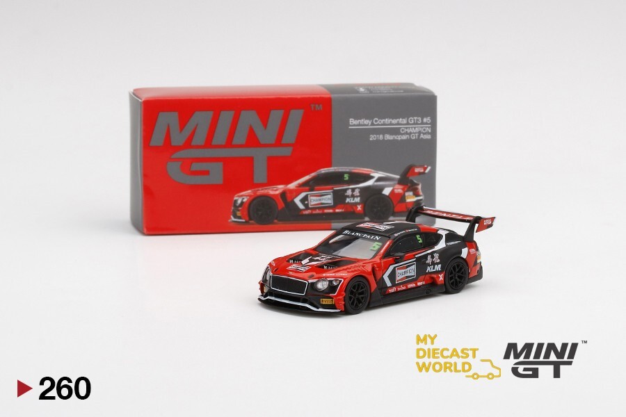 Mini GT 1:64 Bentley Continental GT3 #5 2018 Blancpain GT