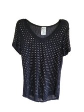 NWOT ~ Vocal ~ Black Studded Mesh Shirt Size Large ~ Made in the USA