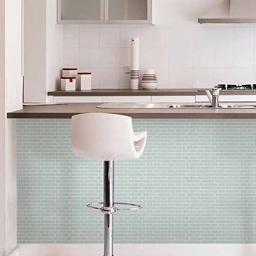 InHome NH2361 Sea Glass Peel and Stick Backsplash Tiles, Blue - Picture 4 of 9