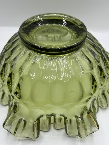 Fenton Green Fluted Candy Dish - Picture 2 of 10