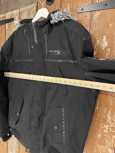 Point Zero Canadian Collection Hooded Coat Black Men's Size Medium - Picture 20 of 24
