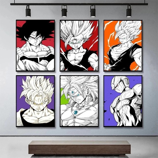 Tela Dragon Ball Cartel De Algodón Cuadro Sin Marco Su Gohan Goku Trunk Bu