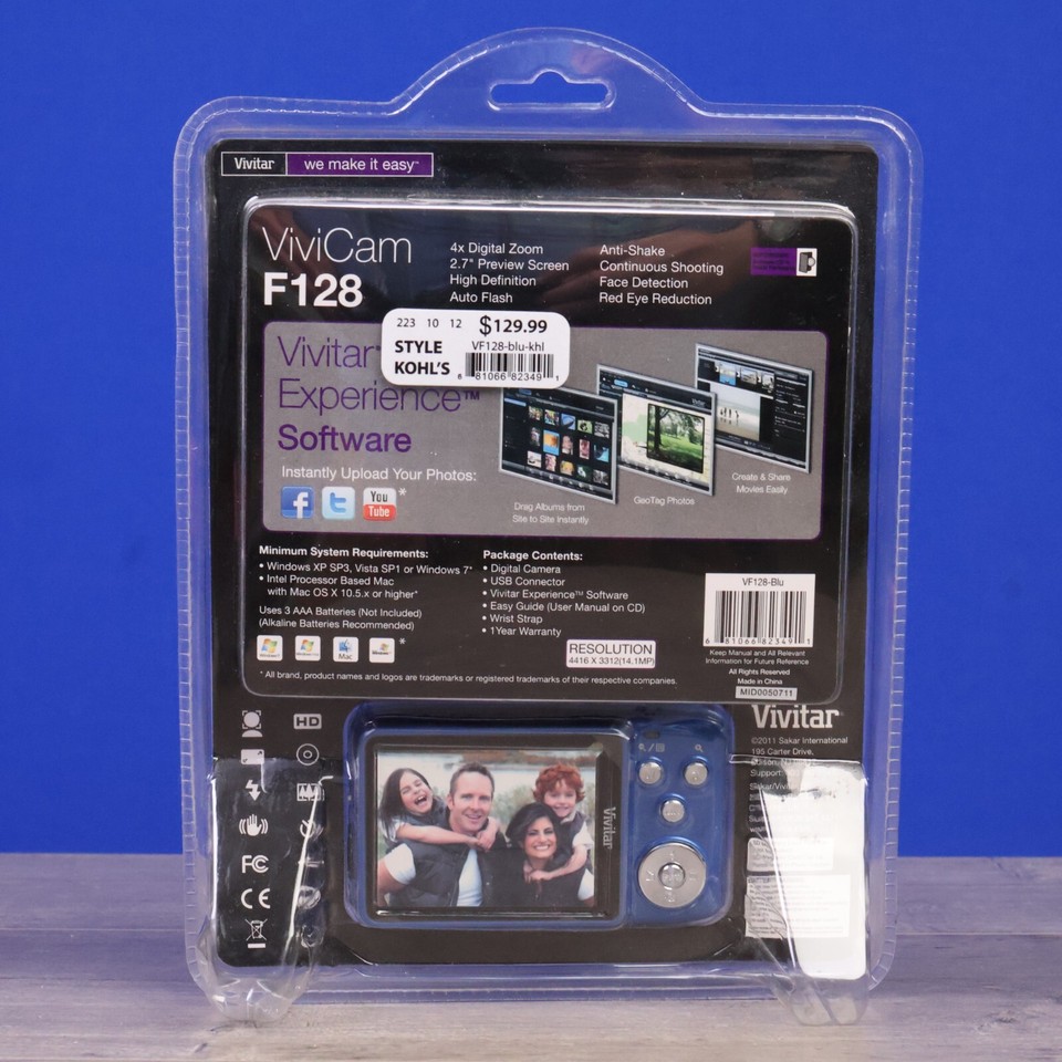 Appareil Photo Vivitar ViviCam X325 10MP – Pour Pièces Ou Réparation