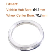 4pc 70.3 to 64.1 Aluminium Wheel Hub Centric Rings OD 70.3mm ID 64.1mm Hubrings