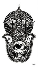 finger wrist arm neck Halloween hamsa God's temporary tattoo