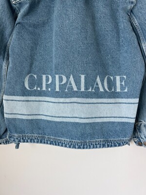 C.P. Company x Palace Denim Goggle Jacket - Size Small - Blue