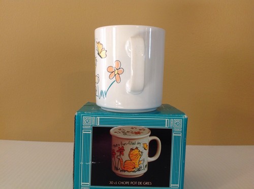 Muggables Coffee Mug Tea Cup Ceramic Cat 10Oz Stoneware Vintage Lid Japan - Picture 6 of 8