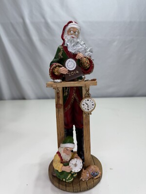 Lenox Annual Countdown to Christmas Santa Clock Shop Pencil Figurine 2014 w/Box