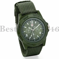 Military Army Men's Quartz Sport Wrist Watch Casual Nylon Canvas Strap