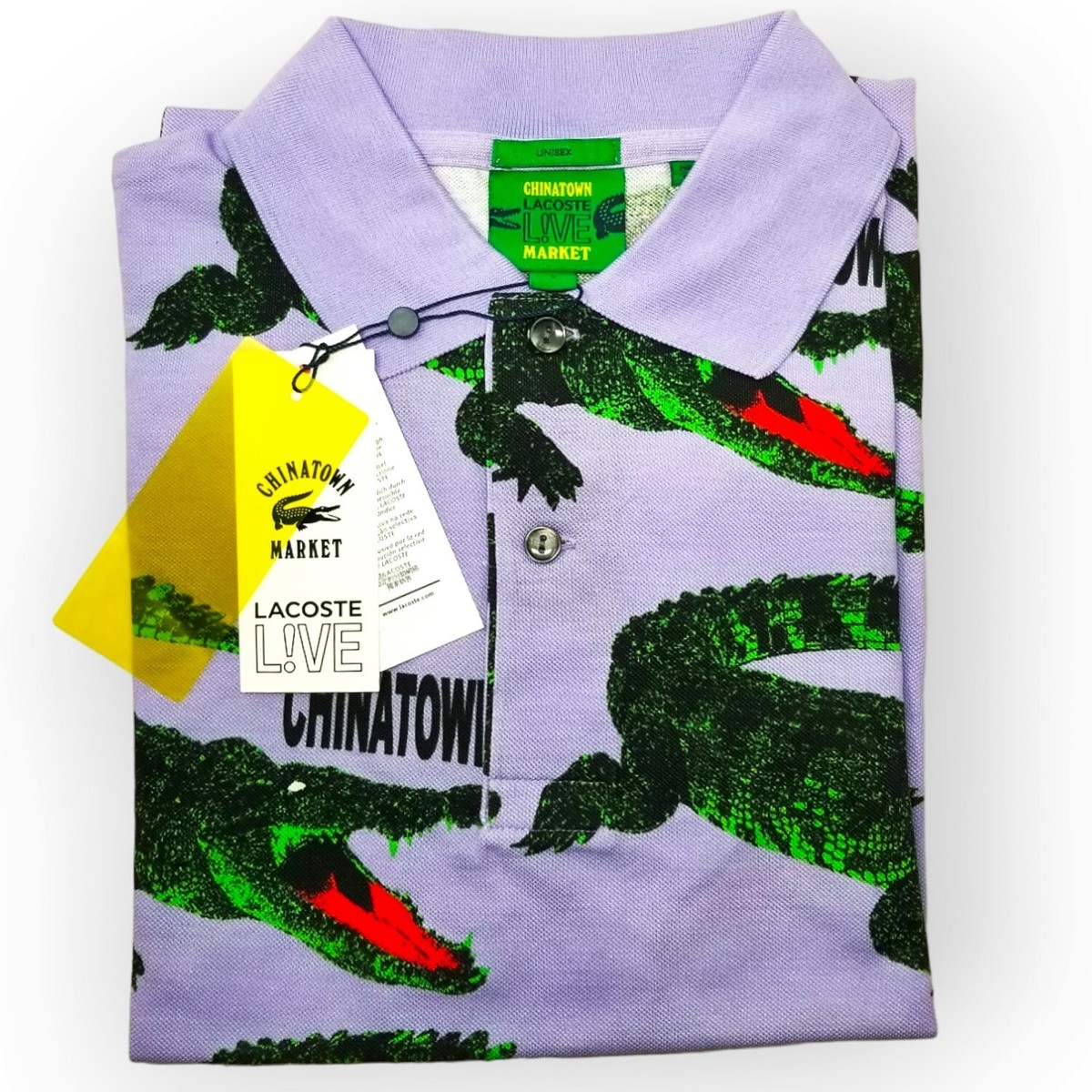 LACOSTE LIVE x CHINATOWN MARKET CTM GATOR LOOSE FIT POLO LACOSTE LIVE x CHINATOWN MARKET CTM GATOR LOOSE FIT POLO
