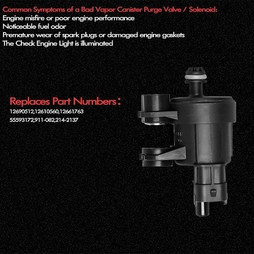 Solenoide de válvula de purga de bote de vapor para 2009-2017 Enclave Lacrosse ATS CTS ELR Foto 2 de 3