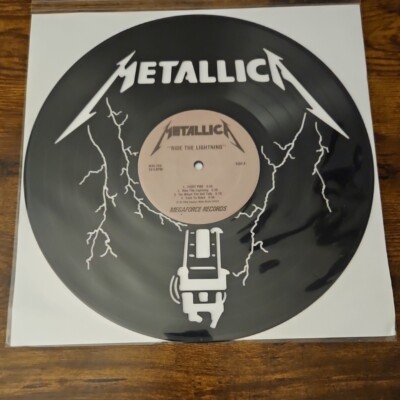 METALLICA VINYL LASER CUT ART RIDE THE LIGHTNING RECORD MACHINE