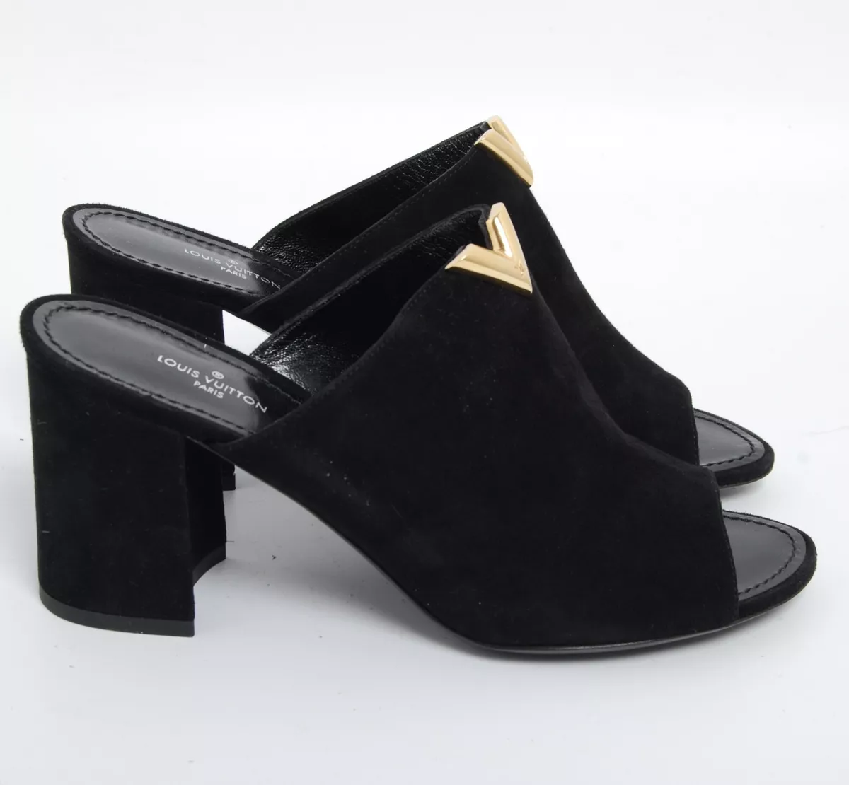 Louis Vuitton Block Heel Pumps (Black)