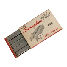 New Vtg Swingline No. 3 Speed-point Chisel Pointed 29Cent original box MADE USA