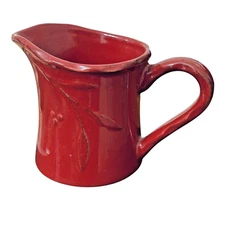 Bella Red Ceramic Pitcher Debby Segura Signature Housewares 2004 Collectible