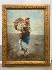 🔥 Fine Vintage Spanish Modern Impressionist Portrait Oil Painting - PABLO CHIAS
