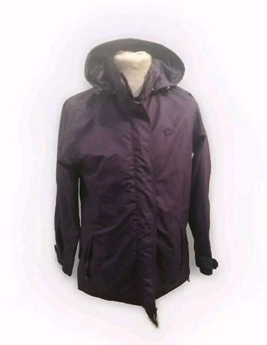 Mountain Essentials Womens Purple Windbreaker Jacket Size 10 Hooded - 第 1/11 張圖片