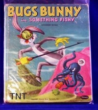 Looney Tunes Bugs Bunny Tell A Tale Book "Fishy" 1955 Whitman HC OOP