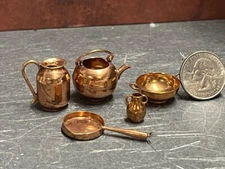 Dollhouse Miniature Metal Kitchen Cook Cookware 1:12 one inch scale B513