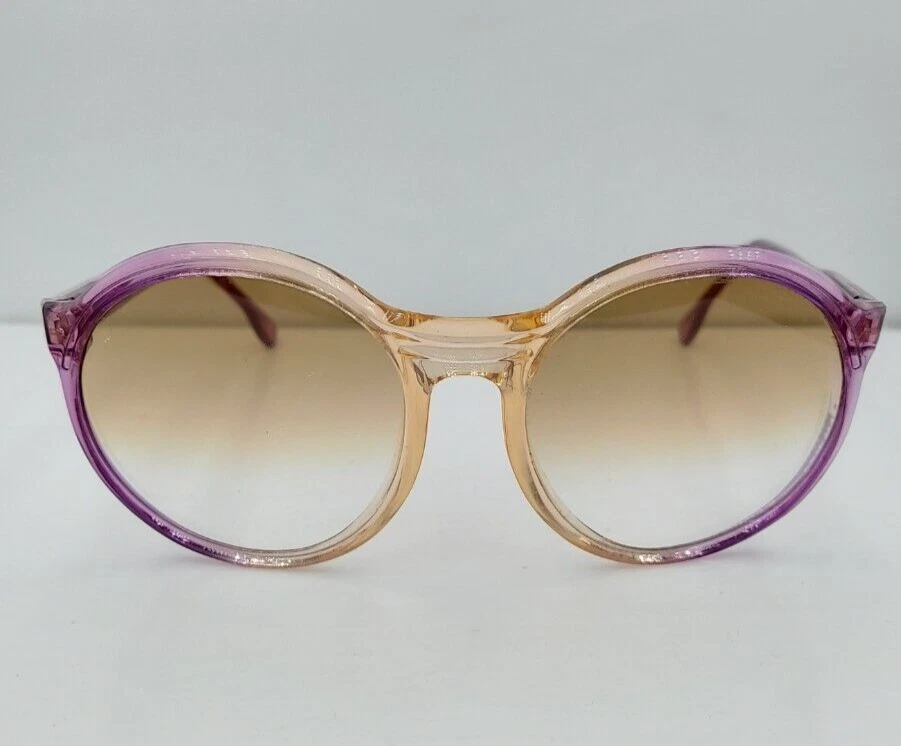 复古康宁 4098 紫色圆形太阳镜框 — 第 3/4 张图片