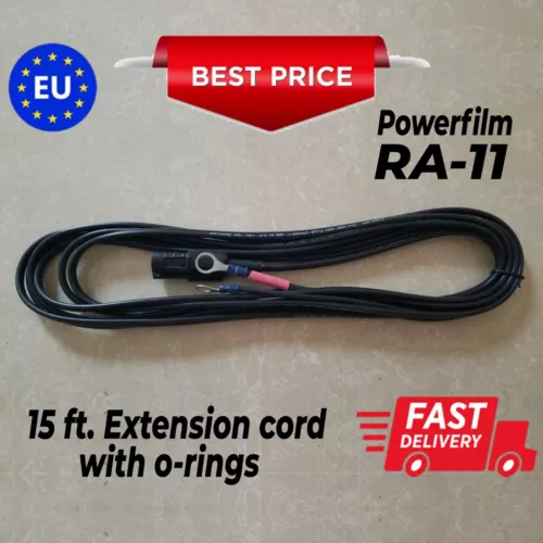 Powerfilm Extension Cord with O-ring Connectors (RA-11) 15ft.