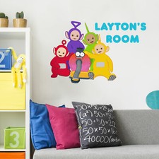 Personalised Teletubbies wall sticker  Official Teletubbies decor
