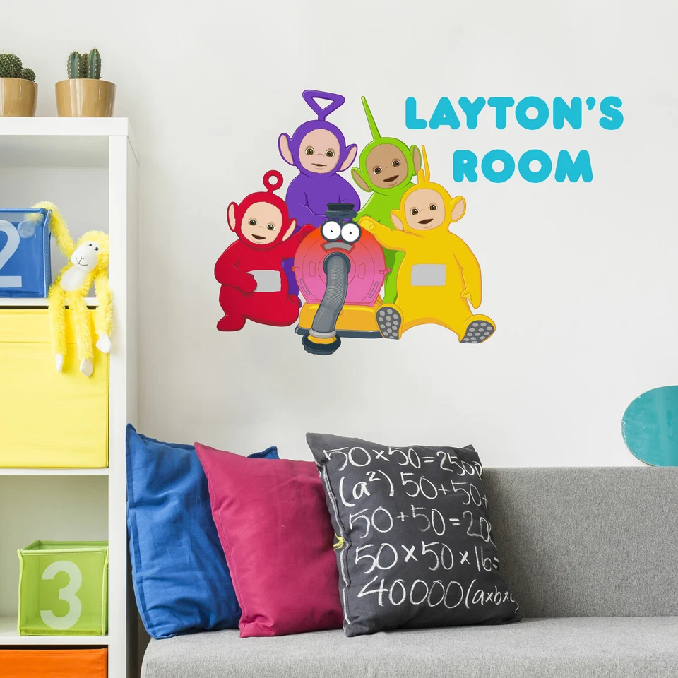 STICKERSCAPE Pegatina de pared Teletubbies personalizada | Decoración oficial Teletubbies
